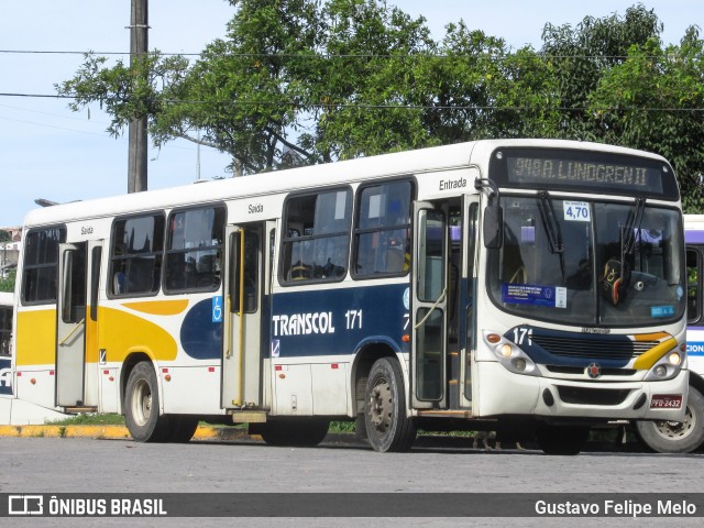 Transcol - Transportes Coletivos Ltda. 171 na cidade de Recife, Pernambuco, Brasil, por Gustavo Felipe Melo. Número da foto: #7966453.