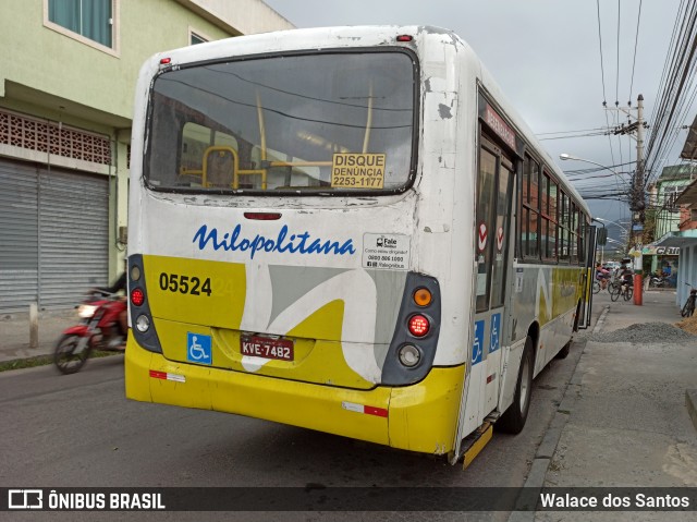 Viação Nilopolitana 05524 na cidade de Nilópolis, Rio de Janeiro, Brasil, por Walace dos Santos. Número da foto: #7966037.