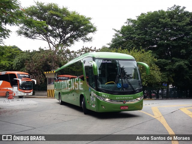 Auto Viação Catarinense 3427 na cidade de São Paulo, São Paulo, Brasil, por Andre Santos de Moraes. ID da foto: 7967504.