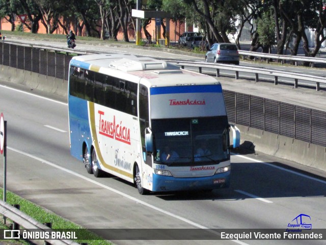 TransAcácia Turismo 3744 na cidade de São José dos Campos, São Paulo, Brasil, por Ezequiel Vicente Fernandes. ID da foto: 7967638.