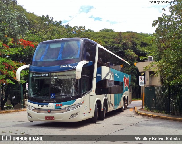 Auto Viação 1001 RJ 108.714 na cidade de São Paulo, São Paulo, Brasil, por Weslley Kelvin Batista. ID da foto: 7892438.