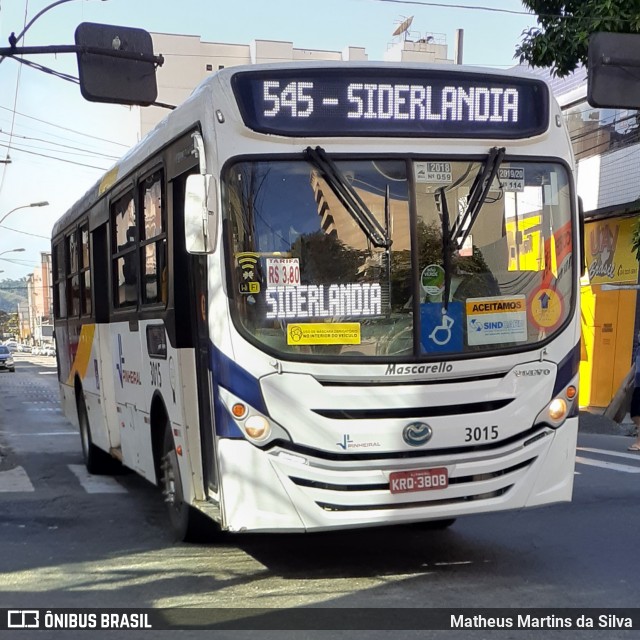 Viação Pinheiral 3015 na cidade de Volta Redonda, Rio de Janeiro, Brasil, por Matheus Martins da Silva. Número da foto: #7892874.
