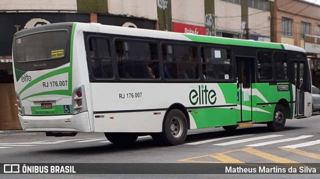 Viação Elite RJ 176.007 na cidade de Volta Redonda, Rio de Janeiro, Brasil, por Matheus Martins da Silva. ID da foto: 7892828.