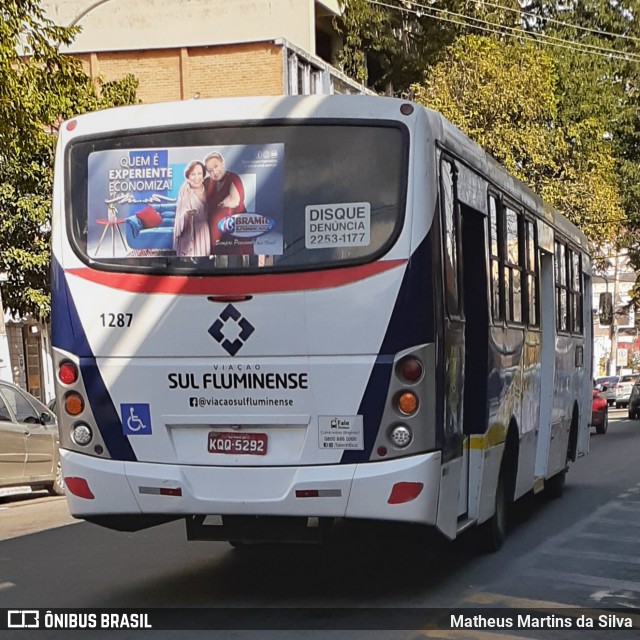 Viação Sul Fluminense 1287 na cidade de Volta Redonda, Rio de Janeiro, Brasil, por Matheus Martins da Silva. Número da foto: #7970183.