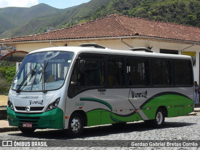 Turin Transportes 3440 na cidade de Ouro Preto, Minas Gerais, Brasil, por Gerdan Gabriel Bretas Corrêa. ID da foto: 7970170.