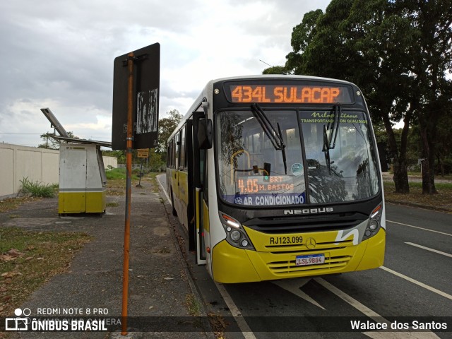 Viação Nilopolitana RJ 123.099 na cidade de Rio de Janeiro, Rio de Janeiro, Brasil, por Walace dos Santos. ID da foto: 7970806.