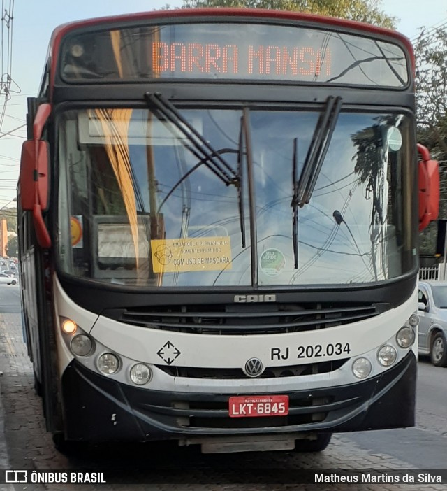 Viação Sul Fluminense RJ 202.034 na cidade de Volta Redonda, Rio de Janeiro, Brasil, por Matheus Martins da Silva. ID da foto: 7970058.