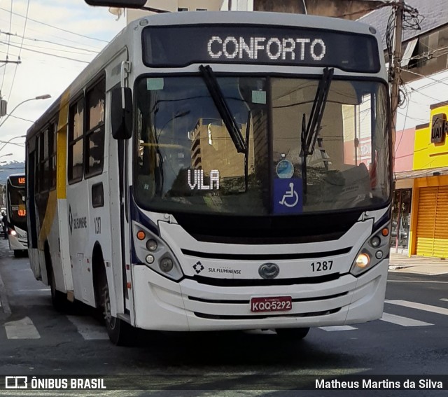 Viação Sul Fluminense 1287 na cidade de Volta Redonda, Rio de Janeiro, Brasil, por Matheus Martins da Silva. Número da foto: #7970190.