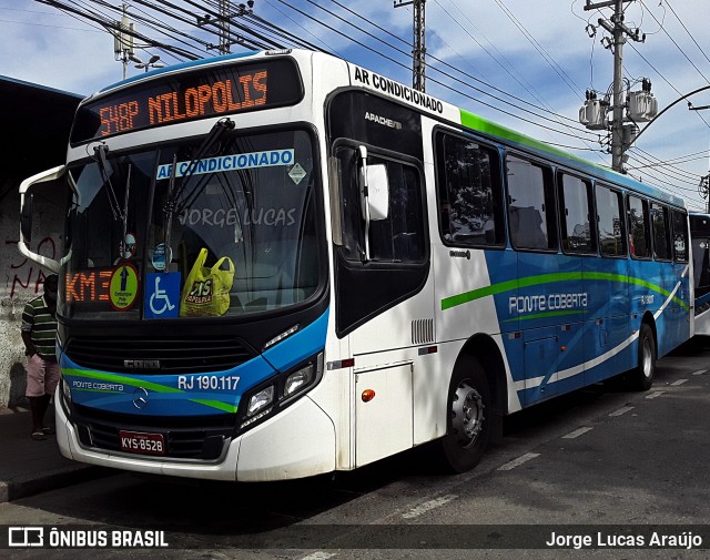 Viação Ponte Coberta RJ 190.117 na cidade de Rio de Janeiro, Rio de Janeiro, Brasil, por Jorge Lucas Araújo. Número da foto: #7971515.