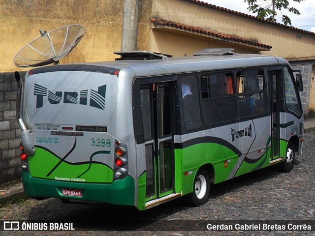 Turin Transportes 3288 na cidade de Ouro Preto, Minas Gerais, Brasil, por Gerdan Gabriel Bretas Corrêa. ID da foto: 7970171.