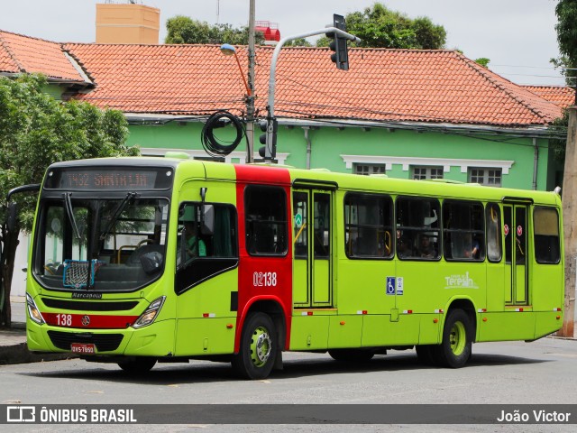 Transporte Coletivo Cidade Verde 02138 na cidade de Teresina, Piauí, Brasil, por João Victor. ID da foto: 7896895.