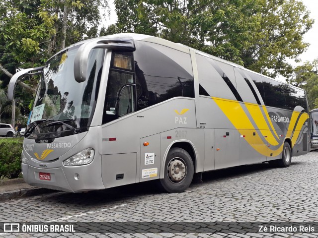 Passaredo Transporte e Turismo 2067 na cidade de Petrópolis, Rio de Janeiro, Brasil, por Zé Ricardo Reis. Número da foto: #7898287.