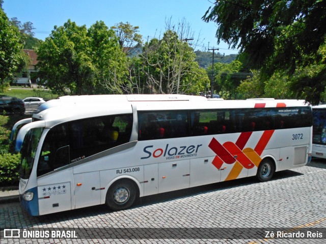 Solazer Transportes e Turismo 3072 na cidade de Petrópolis, Rio de Janeiro, Brasil, por Zé Ricardo Reis. ID da foto: 7898894.