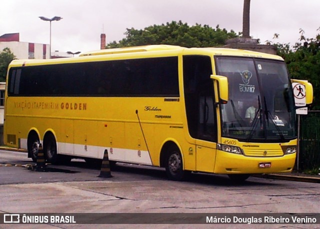 Viação Itapemirim 45605 na cidade de São Paulo, São Paulo, Brasil, por Márcio Douglas Ribeiro Venino. Número da foto: #7900287.