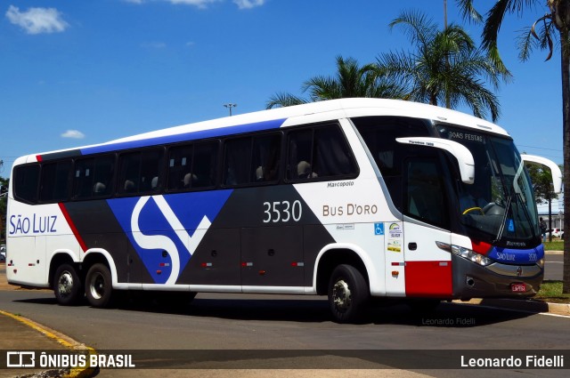 Viação São Luiz 3530 na cidade de Campo Grande, Mato Grosso do Sul, Brasil, por Leonardo Fidelli. ID da foto: 7898262.