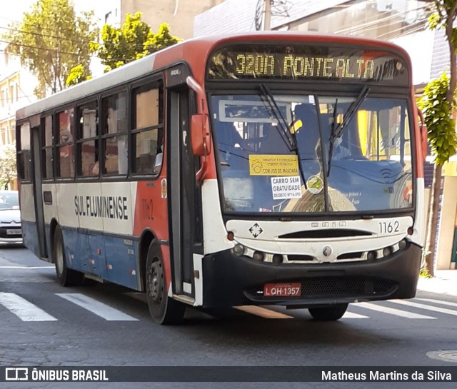 Viação Sul Fluminense 1162 na cidade de Volta Redonda, Rio de Janeiro, Brasil, por Matheus Martins da Silva. ID da foto: 7898144.