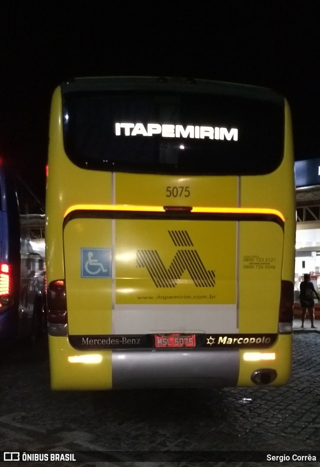 Viação Itapemirim 5075 na cidade de Campos dos Goytacazes, Rio de Janeiro, Brasil, por Sergio Corrêa. Número da foto: #7898047.