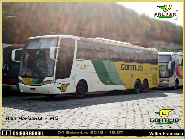 Empresa Gontijo de Transportes 12670 na cidade de Belo Horizonte, Minas Gerais, Brasil, por Valter Francisco. Número da foto: #7903928.
