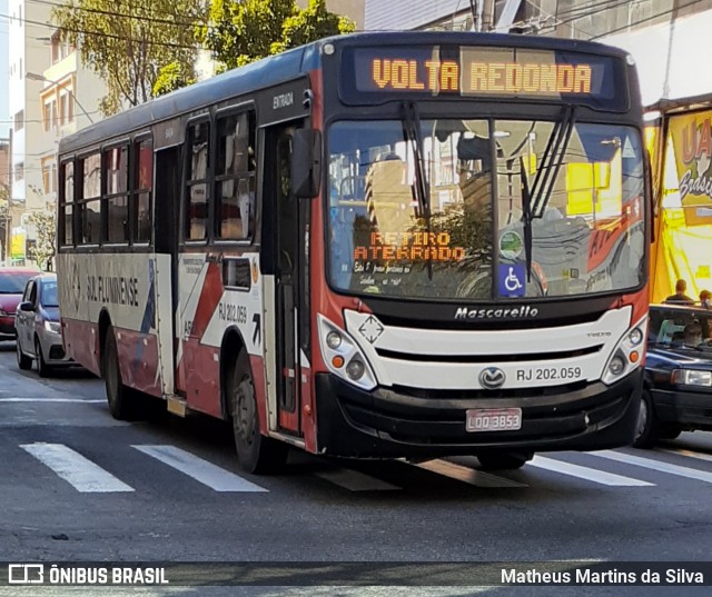 Viação Sul Fluminense RJ 202.059 na cidade de Volta Redonda, Rio de Janeiro, Brasil, por Matheus Martins da Silva. Número da foto: #7904968.