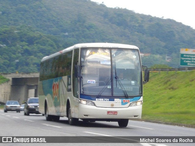Auto Viação 1001 RJ 108.731 na cidade de Rio Bonito, Rio de Janeiro, Brasil, por Michel Soares da Rocha. Número da foto: #7906365.