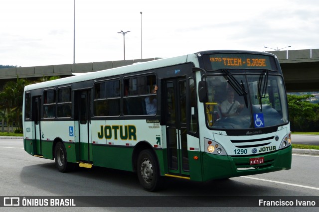 Jotur - Auto Ônibus e Turismo Josefense 1290 na cidade de Florianópolis, Santa Catarina, Brasil, por Francisco Ivano. ID da foto: 7906307.