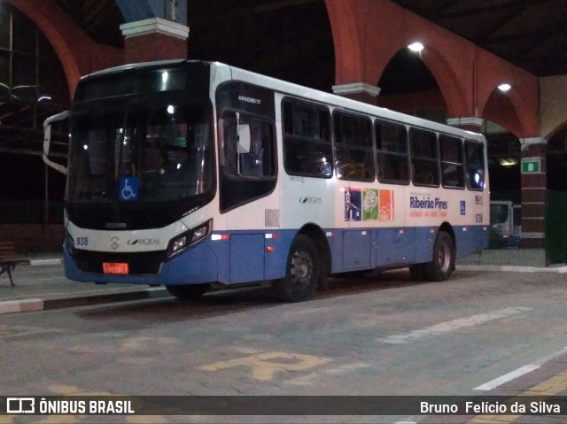 Rigras Transporte Coletivo e Turismo 938 na cidade de Ribeirão Pires, São Paulo, Brasil, por Bruno  Felício da Silva. Número da foto: #7907039.