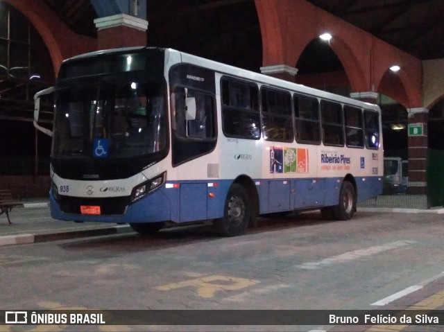 Rigras Transporte Coletivo e Turismo 938 na cidade de Ribeirão Pires, São Paulo, Brasil, por Bruno  Felício da Silva. ID da foto: 7907039.