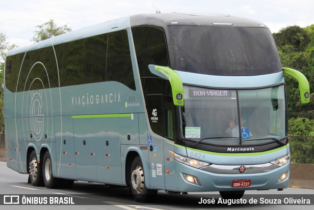 Viação Garcia 8424 na cidade de Piraí, Rio de Janeiro, Brasil, por José Augusto de Souza Oliveira. Número da foto: #7908443.