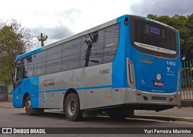 Transwolff Transportes e Turismo 6 6932 na cidade de São Paulo, São Paulo, Brasil, por Yuri Ferreira Marinho. Número da foto: #7909749.