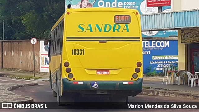 Viação Sandra 10331 na cidade de Pirapora, Minas Gerais, Brasil, por Marlon Mendes da Silva Souza. ID da foto: 7912186.