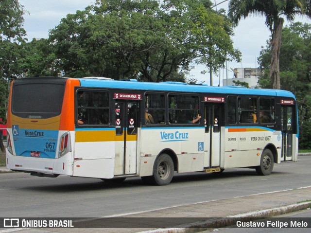 Expresso Vera Cruz 067 na cidade de Recife, Pernambuco, Brasil, por Gustavo Felipe Melo. ID da foto: 7909854.