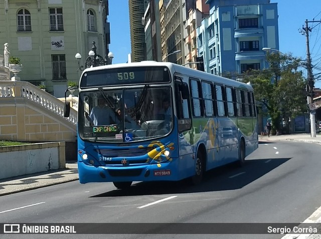 Santa Zita Transportes Coletivos 21143 na cidade de Vitória, Espírito Santo, Brasil, por Sergio Corrêa. ID da foto: 7911247.