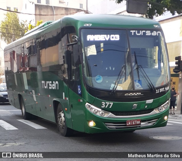 Tursan - Turismo Santo André RJ 597.169 na cidade de Volta Redonda, Rio de Janeiro, Brasil, por Matheus Martins da Silva. Número da foto: #7909926.