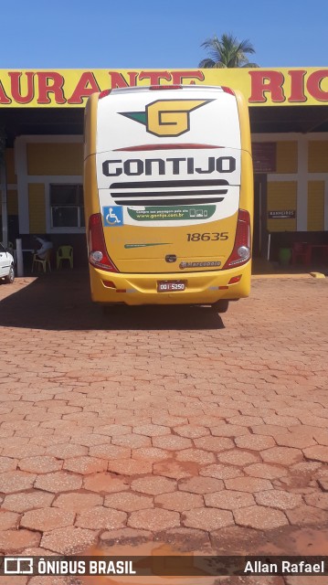 Empresa Gontijo de Transportes 18635 na cidade de Cáceres, Mato Grosso, Brasil, por Allan Rafael. ID da foto: 7911010.