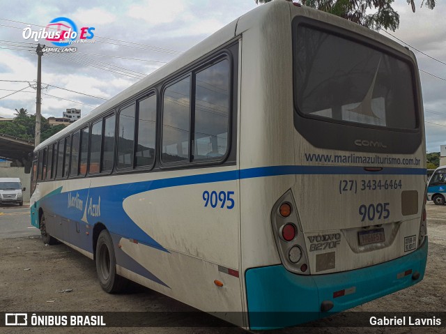 Marlim Azul Turismo 9095 na cidade de Vitória, Espírito Santo, Brasil, por Gabriel Lavnis. ID da foto: 7911245.