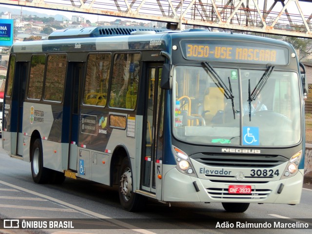 Bettania Ônibus 30824 na cidade de Belo Horizonte, Minas Gerais, Brasil, por Adão Raimundo Marcelino. ID da foto: 7974640.