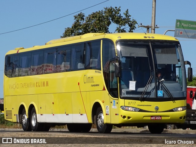 Viação Itapemirim 8717 na cidade de Teresina, Piauí, Brasil, por Ícaro Chagas. ID da foto: 7973716.