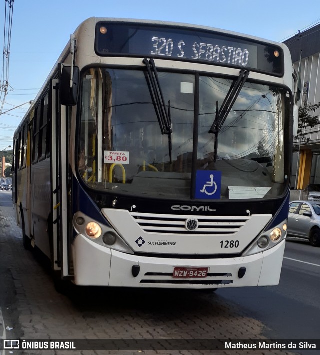 Viação Sul Fluminense 1280 na cidade de Volta Redonda, Rio de Janeiro, Brasil, por Matheus Martins da Silva. Número da foto: #7998363.