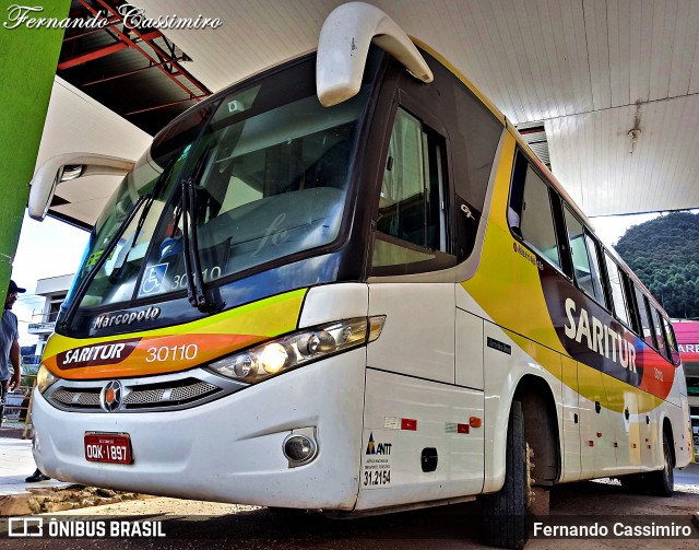 Saritur - Santa Rita Transporte Urbano e Rodoviário 30110 na cidade de Virginópolis, Minas Gerais, Brasil, por Fernando Cassimiro. ID da foto: 7997124.