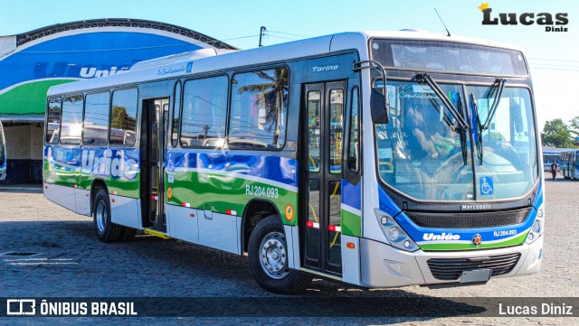 Viação União RJ 204.093 na cidade de Duque de Caxias, Rio de Janeiro, Brasil, por Lucas Diniz. Número da foto: #7997104.