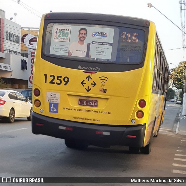 Viação Sul Fluminense 1259 na cidade de Volta Redonda, Rio de Janeiro, Brasil, por Matheus Martins da Silva. Número da foto: #7998315.