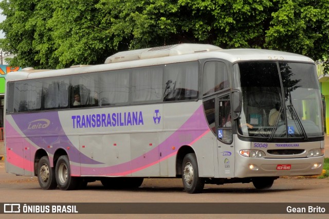 Transbrasiliana Transportes e Turismo 50049 na cidade de Araguaína, Tocantins, Brasil, por Gean Brito. ID da foto: 7997992.