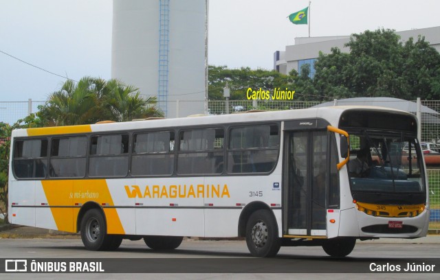 Viação Araguarina 3145 na cidade de Goiânia, Goiás, Brasil, por Carlos Júnior. ID da foto: 7998281.