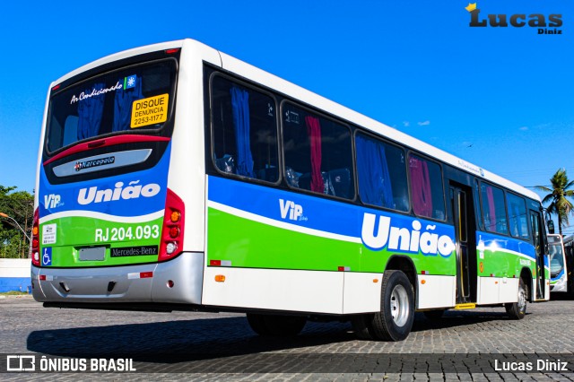 Viação União RJ 204.093 na cidade de Duque de Caxias, Rio de Janeiro, Brasil, por Lucas Diniz. ID da foto: 7997110.