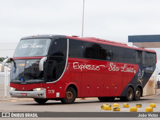 Expresso São Luiz 7170 na cidade de Goiânia, Goiás, Brasil, por João Victor. ID da foto: 8004511.