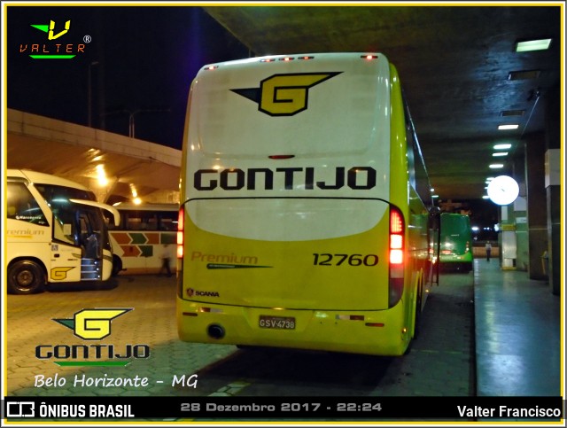 Empresa Gontijo de Transportes 12760 na cidade de Belo Horizonte, Minas Gerais, Brasil, por Valter Francisco. Número da foto: #8004272.