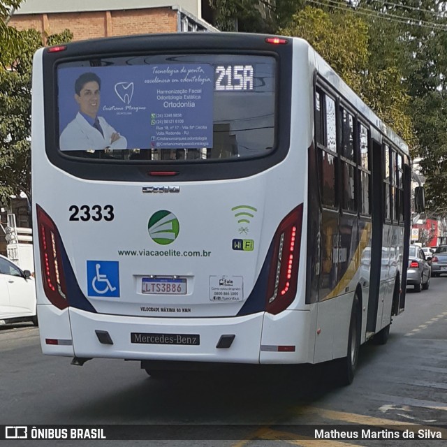 Viação Elite 2333 na cidade de Volta Redonda, Rio de Janeiro, Brasil, por Matheus Martins da Silva. Número da foto: #8005710.