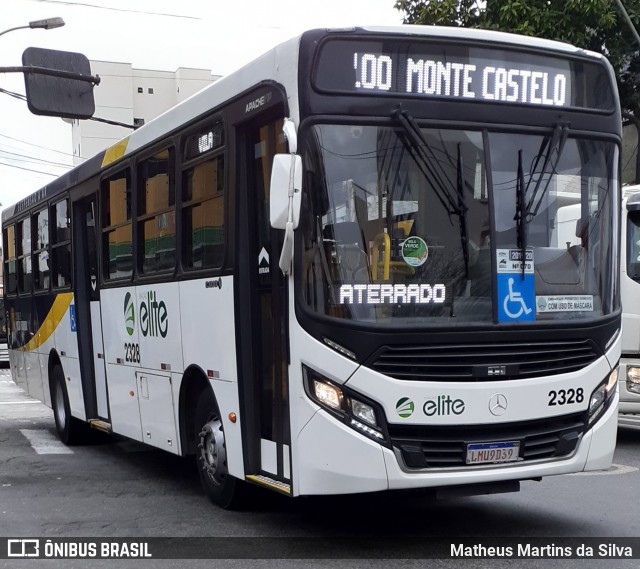 Viação Elite 2328 na cidade de Volta Redonda, Rio de Janeiro, Brasil, por Matheus Martins da Silva. Número da foto: #8005718.