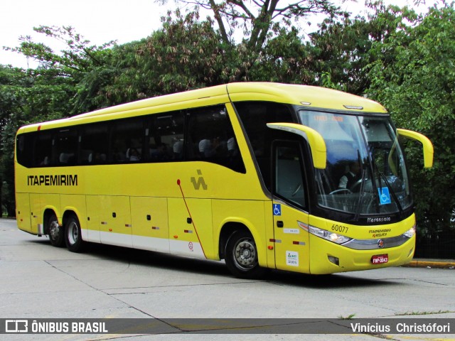 Viação Itapemirim 60077 na cidade de São Paulo, São Paulo, Brasil, por Vinícius  Christófori. Número da foto: #8007732.