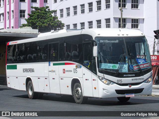 Borborema Imperial Transportes 015 na cidade de Recife, Pernambuco, Brasil, por Gustavo Felipe Melo. ID da foto: 8005587.